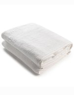 ARTG Badetuch mit Satinstreifen, Light Grey 70 x 140 cm, AR036 – Bianco