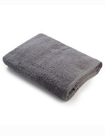 ARTG Strandtuch mit Satinstreifen – Anthracite Grey