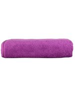ARTG Strandtuch mit Satinstreifen – Aubergine