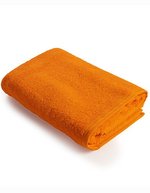 ARTG Strandtuch mit Satinstreifen, Light Blue 100 x 180 cm, AR037 – Orange vif