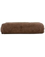 ARTG Strandtuch mit Satinstreifen, Light Blue 100 x 180 cm, AR037 – Chocolat Marron