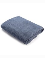 ARTG Strandtuch mit Satinstreifen, Light Blue 100 x 180 cm, AR037 – Jeans Bleu