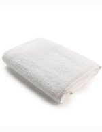 ARTG Strandtuch mit Satinstreifen, Light Blue 100 x 180 cm, AR037 – Blanc
