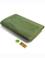 ARTG großes Handtuch mit Satinstreifen – Army Green