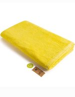 ARTG großes Handtuch mit Satinstreifen, Ivory 100 x 210 cm, AR038 – Jaune vif