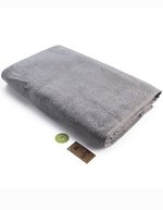 ARTG großes Handtuch mit Satinstreifen, Ivory 100 x 210 cm, AR038 – Gris clair