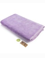 ARTG großes Handtuch mit Satinstreifen, Ivory 100 x 210 cm, AR038 – Clair Violet