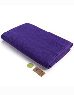 ARTG großes Handtuch mit Satinstreifen, Ivory 100 x 210 cm, AR038 – Violet