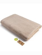 ARTG großes Handtuch mit Satinstreifen, Ivory 100 x 210 cm, AR038 – Sable