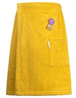 ARTG Sauna Kilt aus 100% Baumwolle, Anthracite Grey 65 x 135 cm, AR042 – Mustard