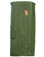 Baumwolle Sauna Kilt mit Klettverschluss – Army Green
