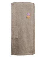 ARTG Baumwolle Sauna Kilt mit Klettverschluss, Jeans Blue 85 x 135 cm, AR043 – Cappuccino