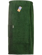 ARTG Baumwolle Sauna Kilt mit Klettverschluss, Jeans Blue 85 x 135 cm, AR043 – Verde scuro