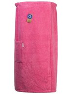 ARTG Baumwolle Sauna Kilt mit Klettverschluss, Jeans Blue 85 x 135 cm, AR043 – Rosa