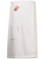 ARTG Baumwolle Sauna Kilt mit Klettverschluss, Jeans Blue 85 x 135 cm, AR043 – Bianco