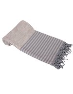 Serviette Hamam Kusadasi – Sable/Gris