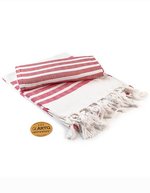 ARTG Hamamzz® Dalaman Handtuch 100% Baumwolle – White/Fire Red