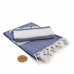ARTG Hamamzz® Marmaris DeLuxe serviette 100x180 cm, Black/White 100 x 180 cm, AR056 – image 2