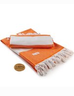 ARTG Hamamzz® Marmaris DeLuxe Handtuch 100x180 cm – Light Orange/White