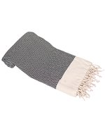 Hamam Towel Kemer – Black/Cream