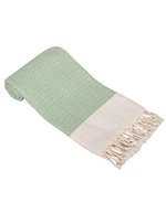 Hamam Towel Kemer – Green/Cream