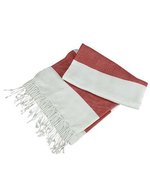 ARTG Hamam Handtuch Antalya, 100% Baumwolle – White/Fire Red