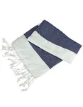 ARTG Hamam Handtuch Antalya, 100% Baumwolle, White/True Blue 100 x 180 cm, AR058 – White/French Navy