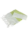ARTG Hamam Handtuch Antalya, 100% Baumwolle, White/True Blue 100 x 180 cm, AR058 – White/Lime Green