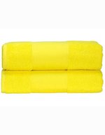 ARTG PRINT-Me® Badetuch 70x140 cm Baumwolle, Anthracite Grey 70 x 140 cm, AR071 – Bright Yellow
