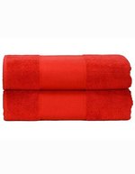 ARTG PRINT-Me® Badetuch 70x140 cm Baumwolle, Anthracite Grey 70 x 140 cm, AR071 – Fire Red