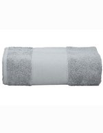 ARTG Großes Baumwollhandtuch mit Druckbordüre, Light Grey 100 x 210 cm, AR077 – Bild 2