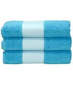 ARTG SUBLI-Me® Handtuch mit Druckbordüre, Light Blue 50 x 100 cm, AR080 – Acqua Blu