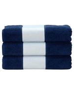 ARTG SUBLI-Me® Handtuch mit Druckbordüre, Light Blue 50 x 100 cm, AR080 – Blu navy francese