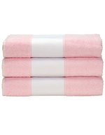 ARTG SUBLI-Me® Handtuch mit Druckbordüre, Light Blue 50 x 100 cm, AR080 – Rosa chiaro