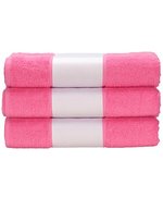 ARTG SUBLI-Me® Handtuch mit Druckbordüre, Light Blue 50 x 100 cm, AR080 – Rosa
