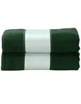ARTG SUBLI-Me® Bath Towel with Personalisable Border, Anthracite Grey 70 x 140 cm, AR081 – Dark Green