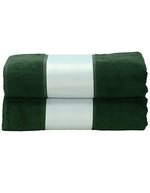 ARTG SUBLI-Me® Badetuch mit personalisierbarer Bordüre, Light Blue 70 x 140 cm, AR081 – Verde scuro