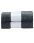 ARTG SUBLI-Me® Bath Towel with Personalisable Border, Anthracite Grey 70 x 140 cm, AR081 – Graphite