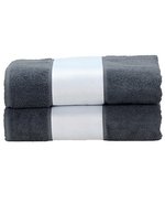 ARTG SUBLI-Me® Badetuch mit personalisierbarer Bordüre, Light Blue 70 x 140 cm, AR081 – Grafite