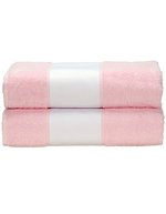 ARTG SUBLI-Me® Badetuch mit personalisierbarer Bordüre, Light Blue 70 x 140 cm, AR081 – Rosa chiaro