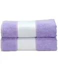 ARTG SUBLI-Me® Bath Towel with Personalisable Border, Anthracite Grey 70 x 140 cm, AR081 – Light Purple