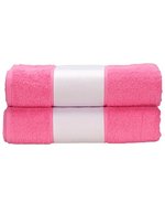 ARTG SUBLI-Me® Badetuch mit personalisierbarer Bordüre, Light Blue 70 x 140 cm, AR081 – Rosa