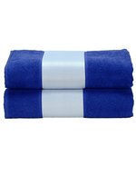 ARTG SUBLI-Me® Badetuch mit personalisierbarer Bordüre, Light Blue 70 x 140 cm, AR081 – Vero Blu