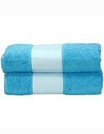 ARTG Sublimationsfähiges großes Handtuch 100x210 cm – Aqua Blue