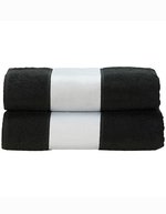 ARTG Sublimationsfähiges großes Handtuch 100x210 cm – Black