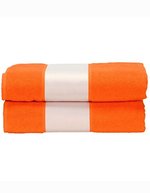 ARTG Sublimationsfähiges großes Handtuch 100x210 cm – Bright Orange
