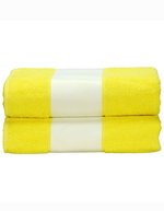 ARTG Sublimationsfähiges großes Handtuch 100x210 cm, Light Blue 100 x 210 cm, AR087 – Bright Yellow
