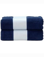 ARTG Sublimationsfähiges großes Handtuch 100x210 cm, Light Blue 100 x 210 cm, AR087 – French Navy
