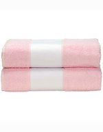 ARTG Sublimationsfähiges großes Handtuch 100x210 cm, Light Blue 100 x 210 cm, AR087 – Light Pink