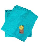 ARTG Babiezz® Baby Kapuzenhandtuch 100x100 cm – Aqua Blue